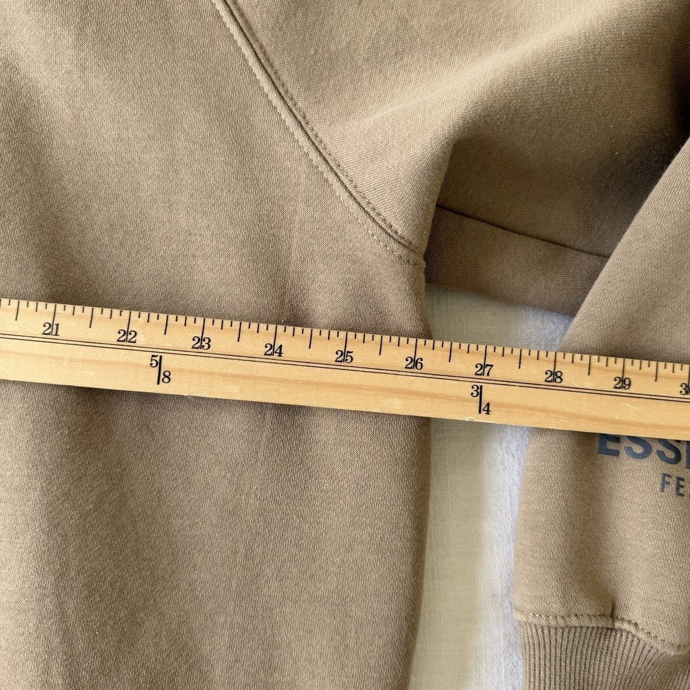 Fear of God Essentials Hoodie Beige Men's XL Premium Fleece Pullover - Picture 10 of 11